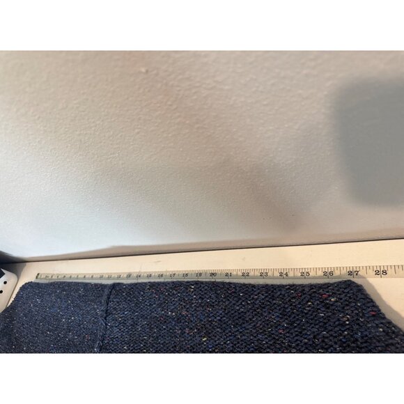 Lucky Brand Womens Sweater Sz L Chunky Knit Blue Speckled V-Neck Slouchy Comfy - Picture 7 of 11